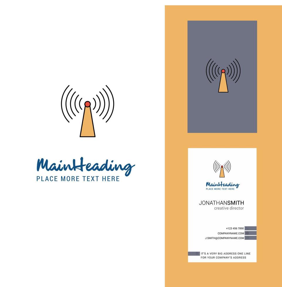 Wifi Creative Logo and business card vertical Design Vector