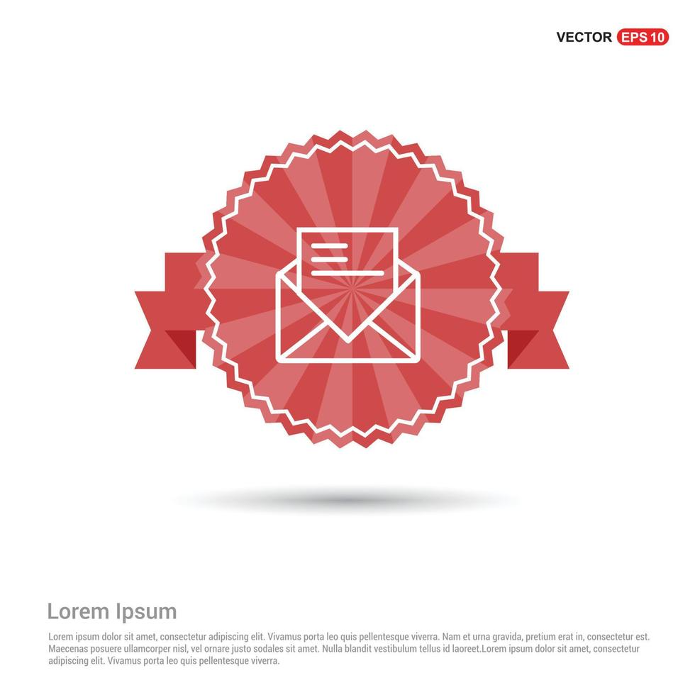 message - Red Ribbon banner vector
