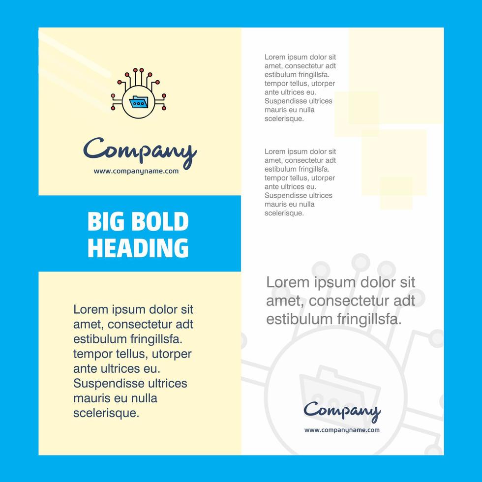 Shared folder Company Brochure Title Page Design Company profile annual report presentations leaflet Vector Background