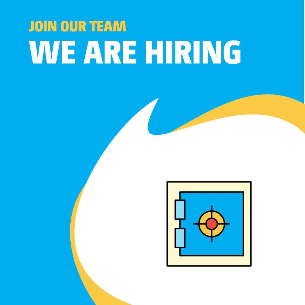 Join Our Team Busienss Company Locker We Are Hiring Poster Callout Design Vector background