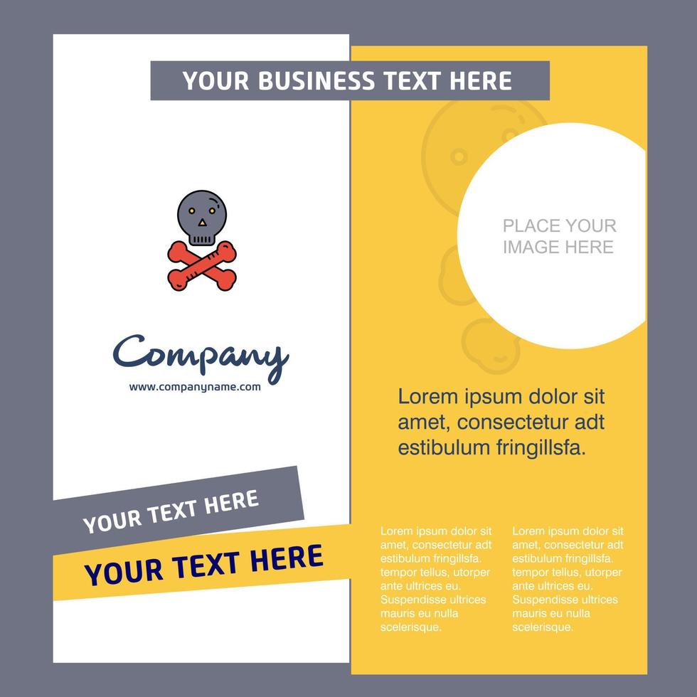 Danger Company Brochure Template Vector Busienss Template