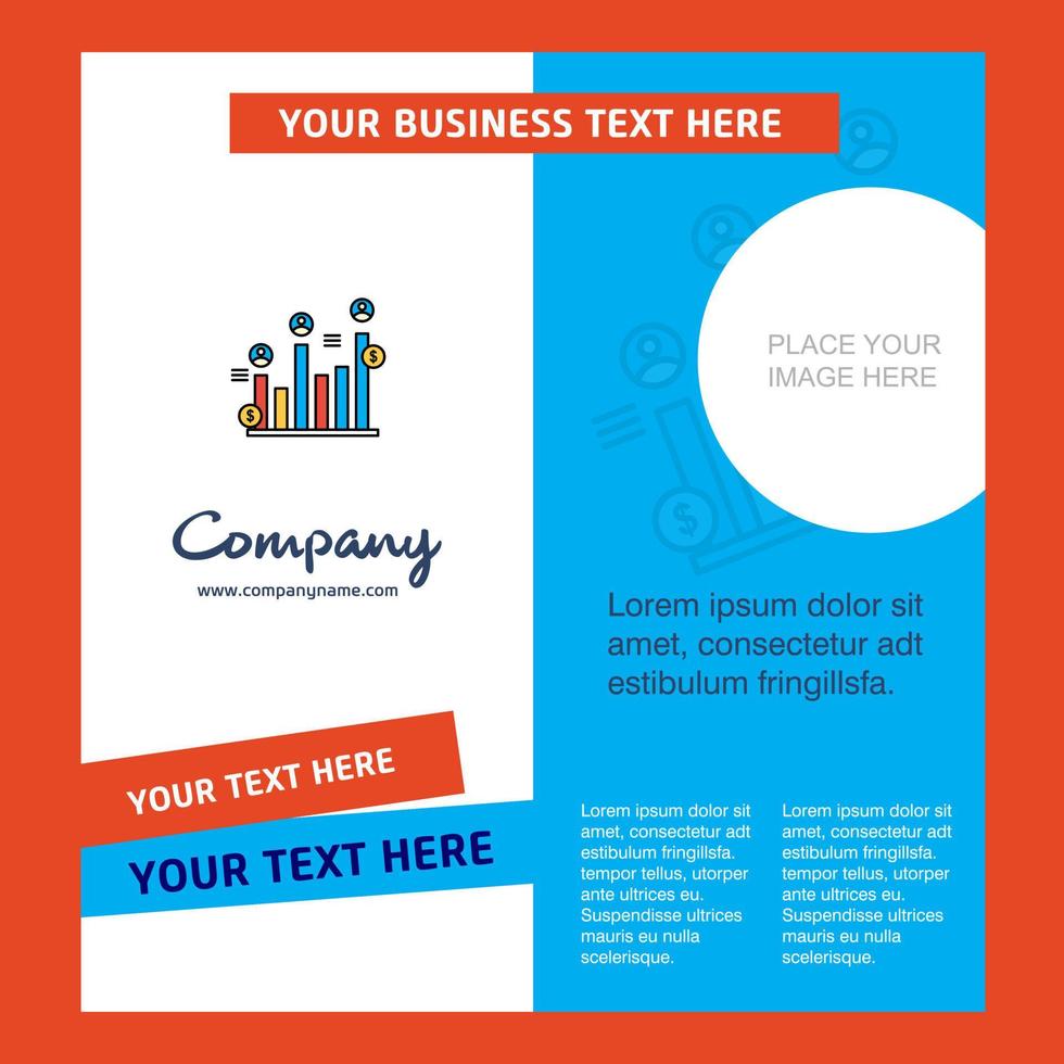 Graph rising Company Brochure Template Vector Busienss Template