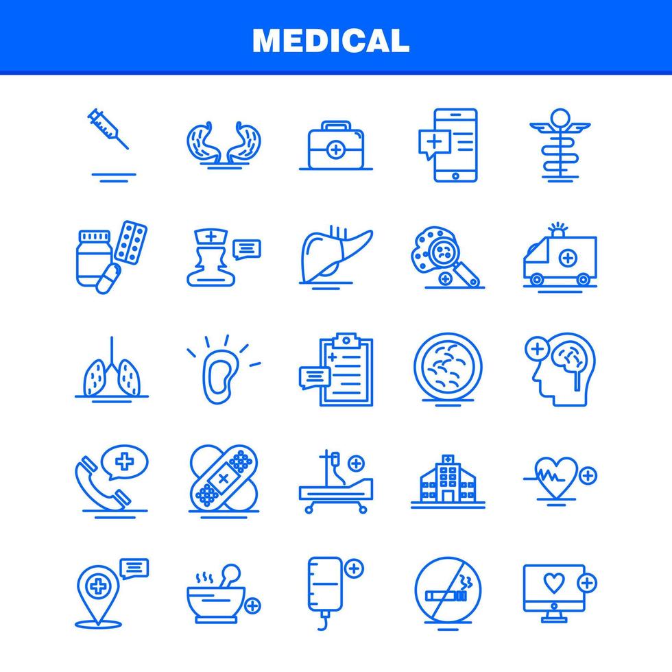iconos de líneas médicas establecidos para infografías kit uxui móvil y diseño de impresión incluyen portapapeles tablero de tiempo reloj tableta colección de cápsulas de medicina médica logotipo infográfico moderno y pictogra vector