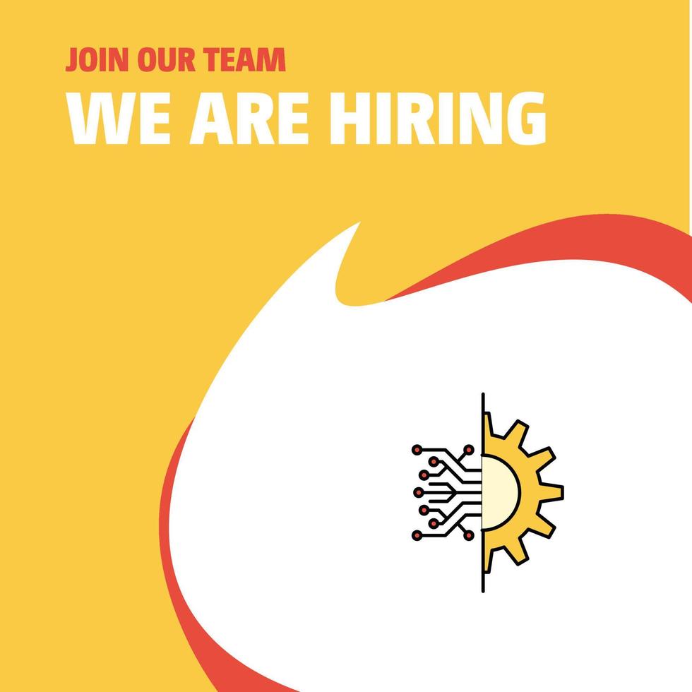 Join Our Team Busienss Company Setting We Are Hiring Poster Callout Design Vector background