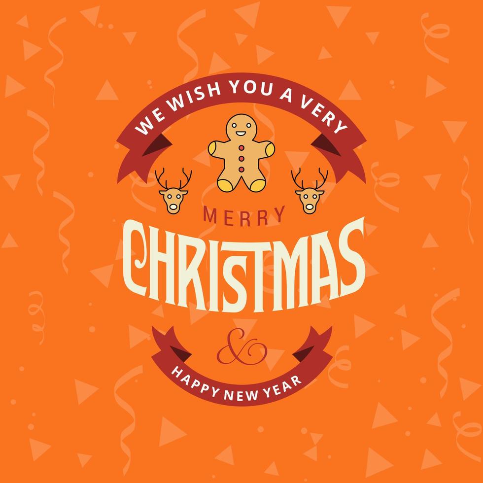 Christmas card design with elegant design vector