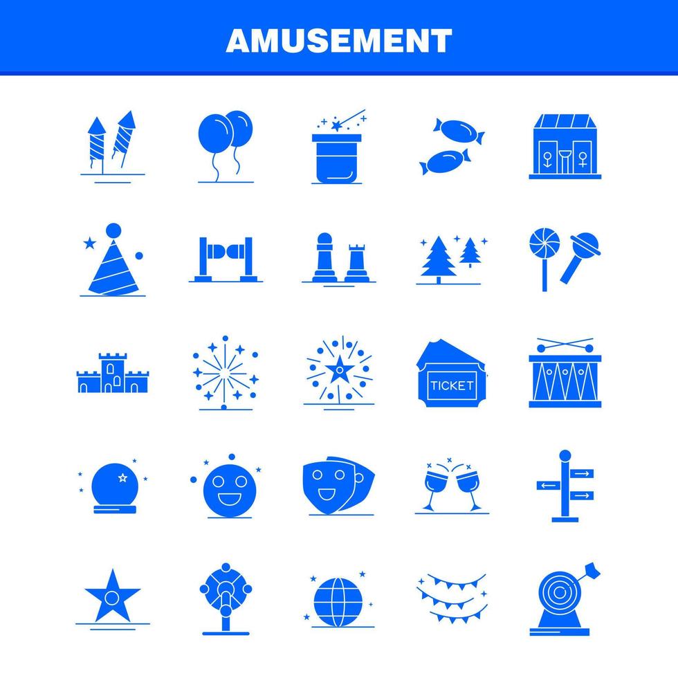 Amusement Solid Glyph Icon for Web Print and Mobile UXUI Kit Such as Comedy Drama Entertainment Theater Emojis Carnival Circus Magic Pictogram Pack Vector