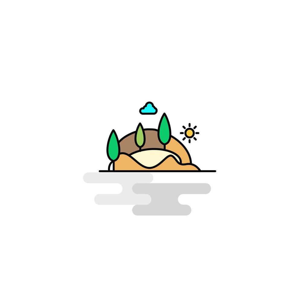 Flat Scenery Icon Vector