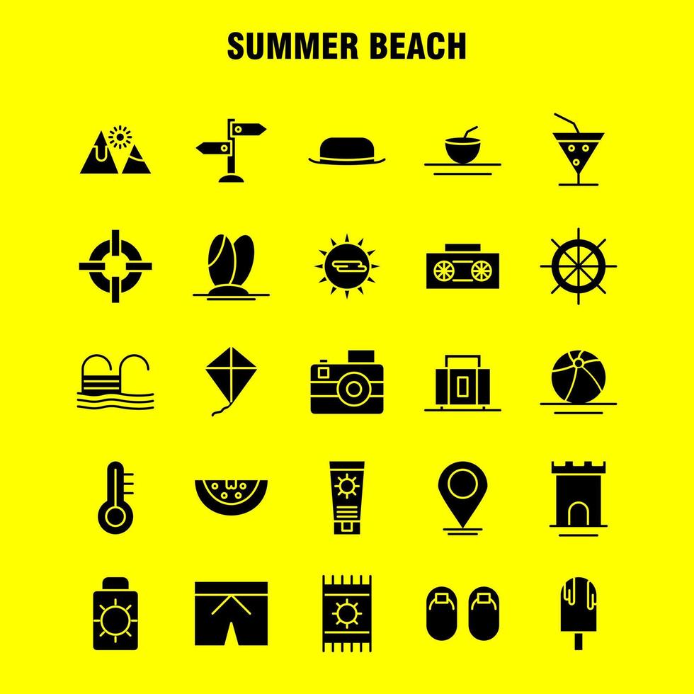 Summer Beach Solid Glyph Icon for Web Print and Mobile UXUI Kit Such as Cream Summer Sun Sun Cream Beach Holiday Pool Pictogram Pack Vector