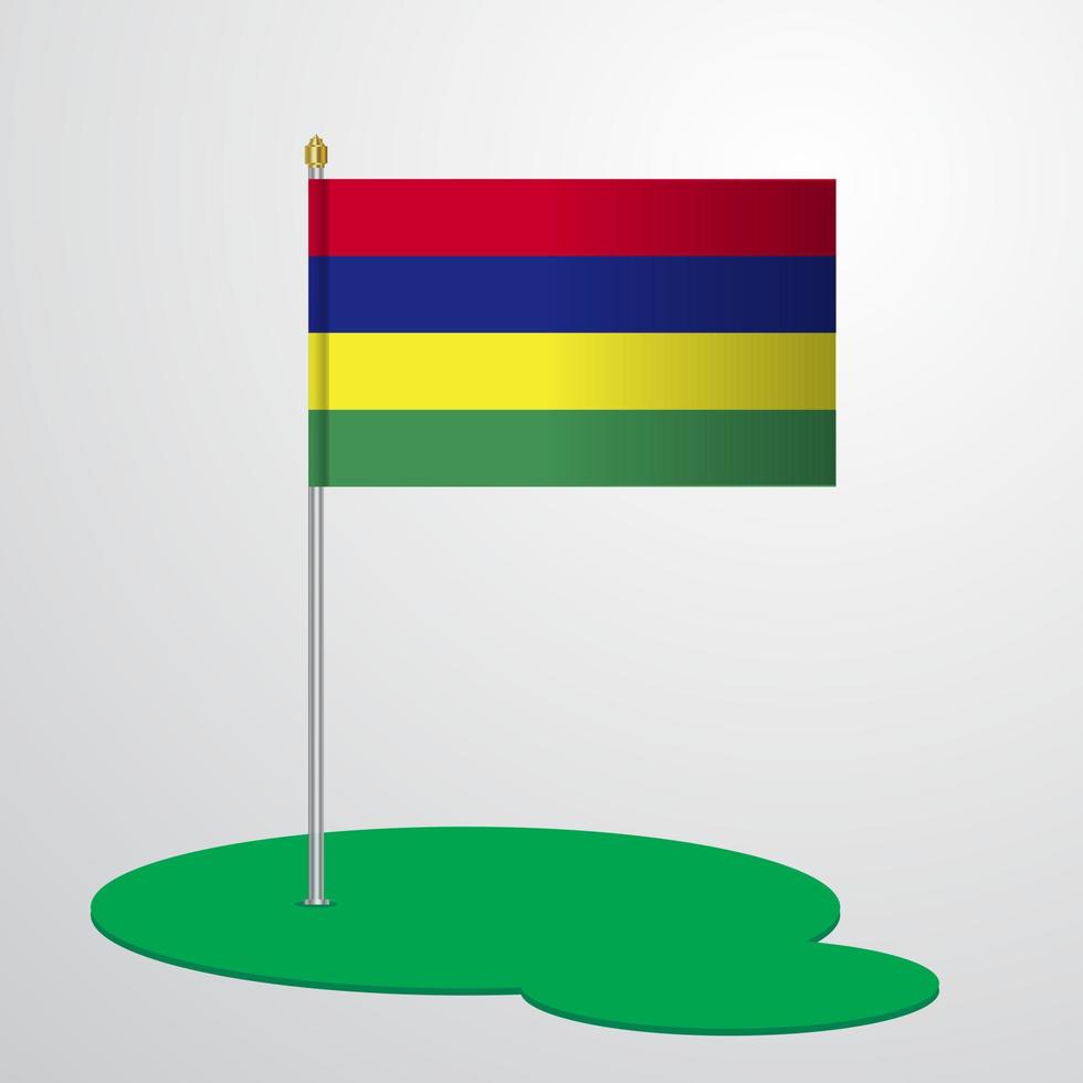 Mauritius Flag Pole vector