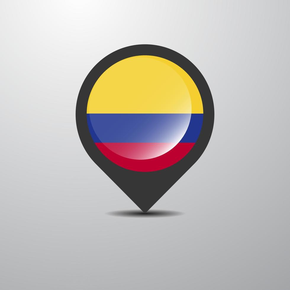 Colombia Map Pin vector