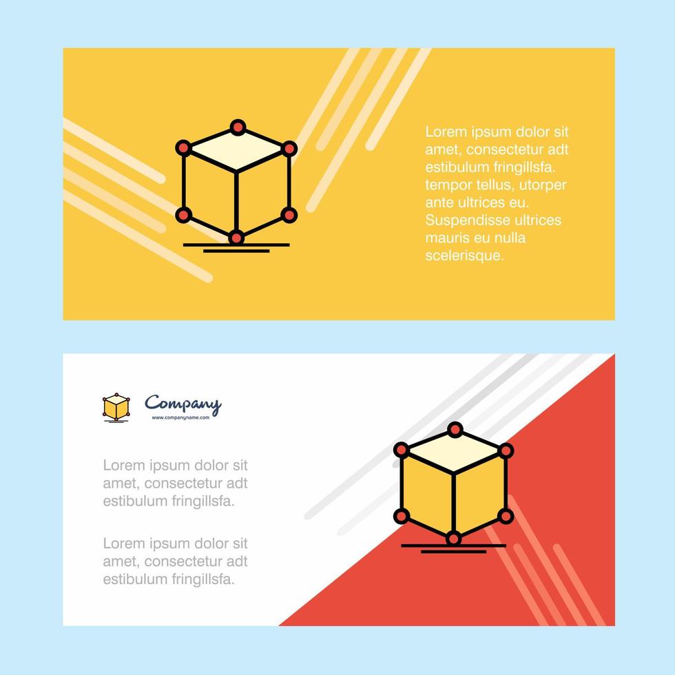 Cube abstract corporate business banner template horizontal advertising business banner vector