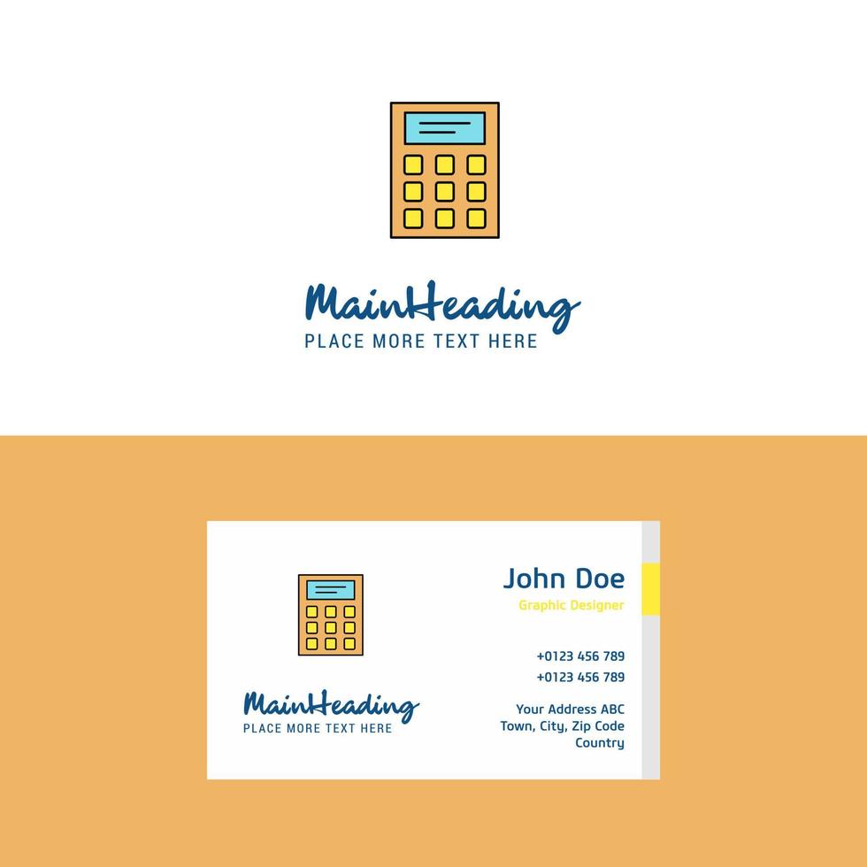 Flat Calculator Logo and Visiting Card Template Busienss Concept Logo Design vector