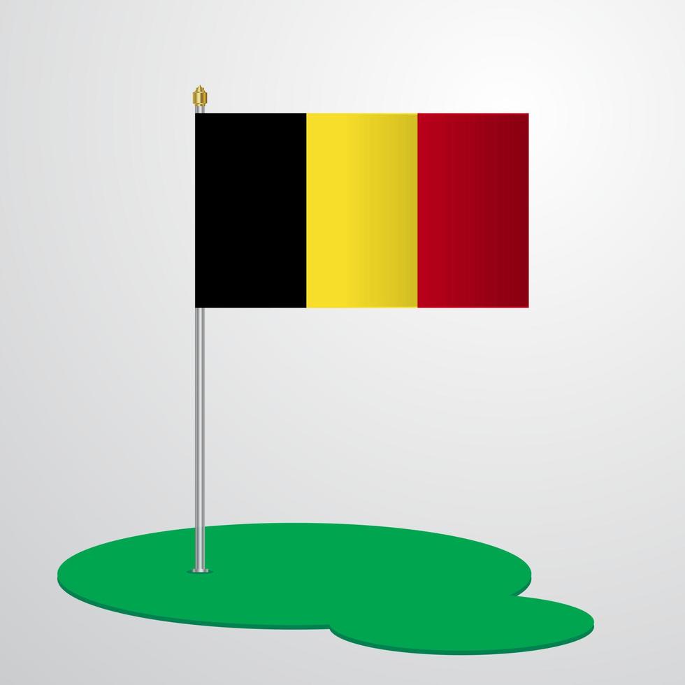 asta de la bandera de bélgica vector