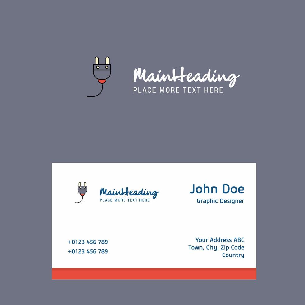 Plough logo Design with business card template Elegant corporate identity Vector