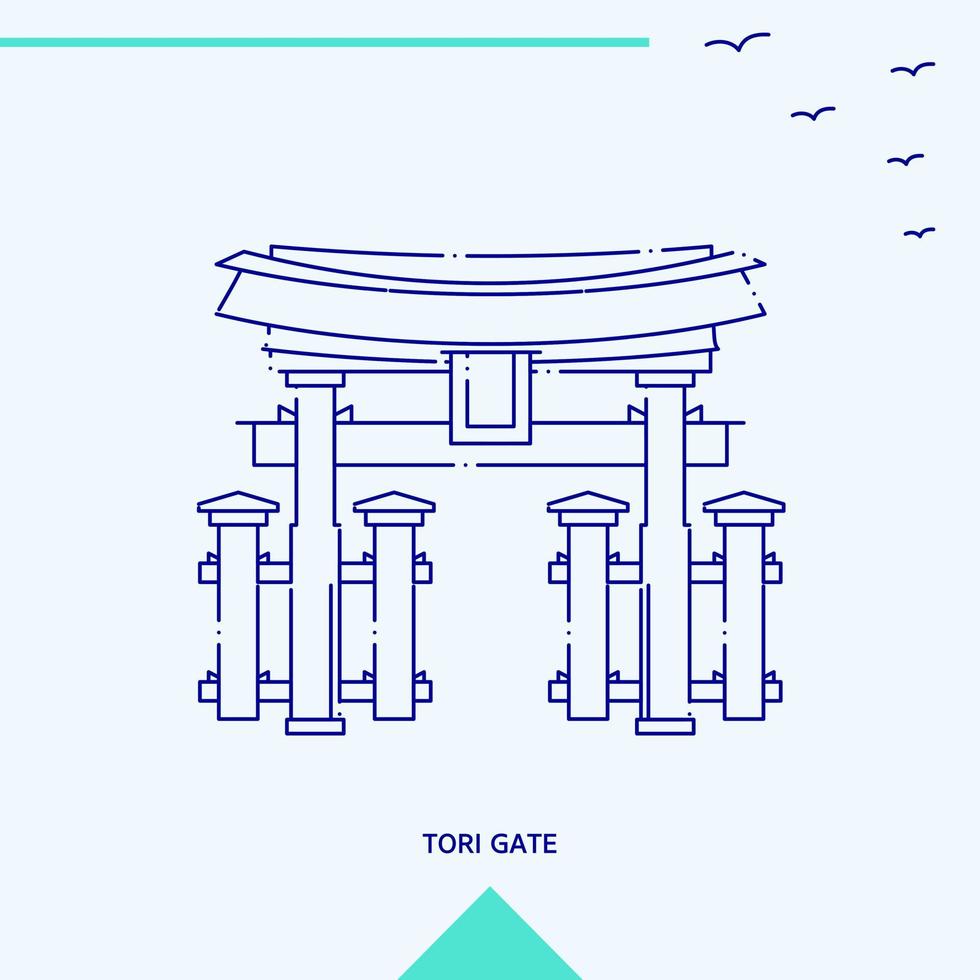 TORI GATE skyline vector illustration