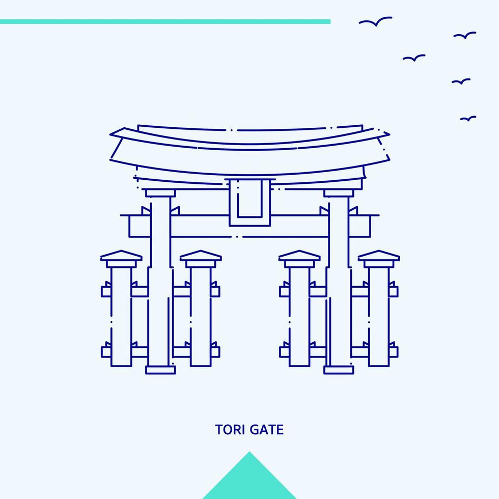 TORI GATE skyline vector illustration