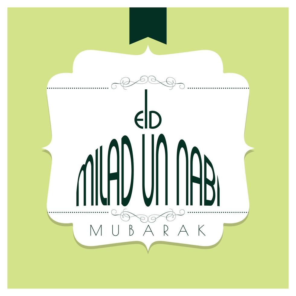 Eid milad un Nabi design card with typography vector