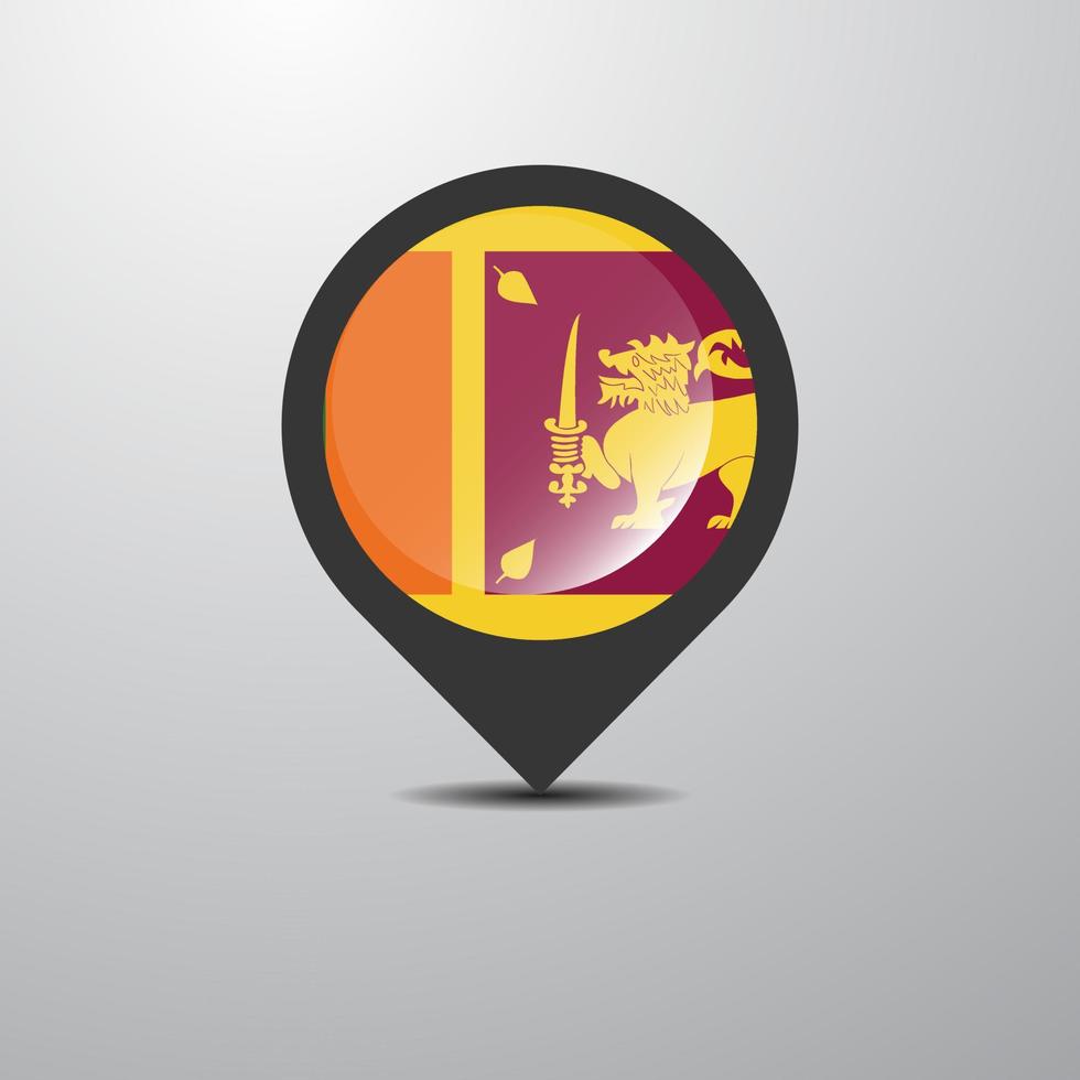 Sri Lanka Map Pin vector