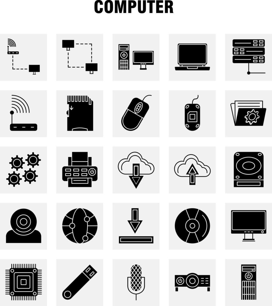 Mobile App Solid Glyph Icons Set For Infographics Mobile UXUI Kit And Print Design Include Microphone Mic Recording Media Share Connectivity Button User Eps 10 Vector