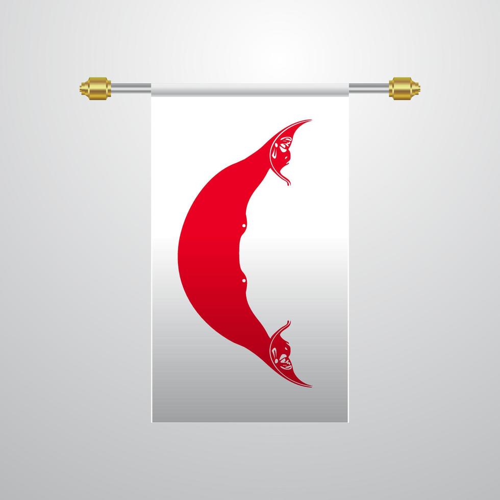 Ecuador hanging Flag vector