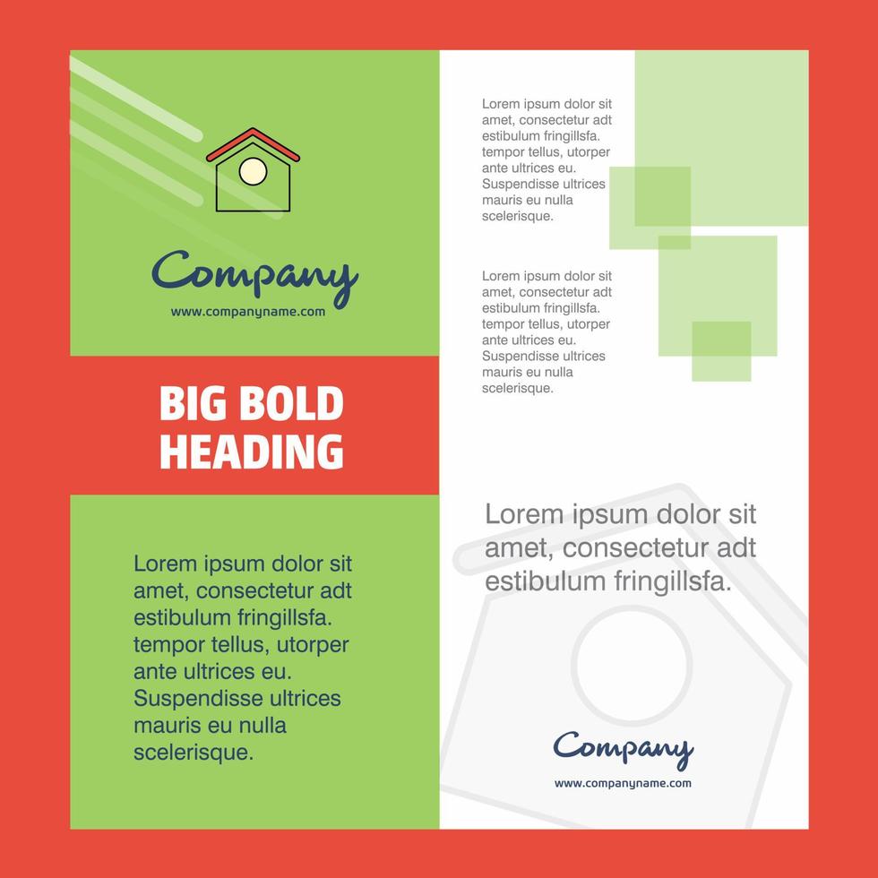 Dog house Company Brochure Title Page Design Company profile annual report presentations leaflet Vector Background