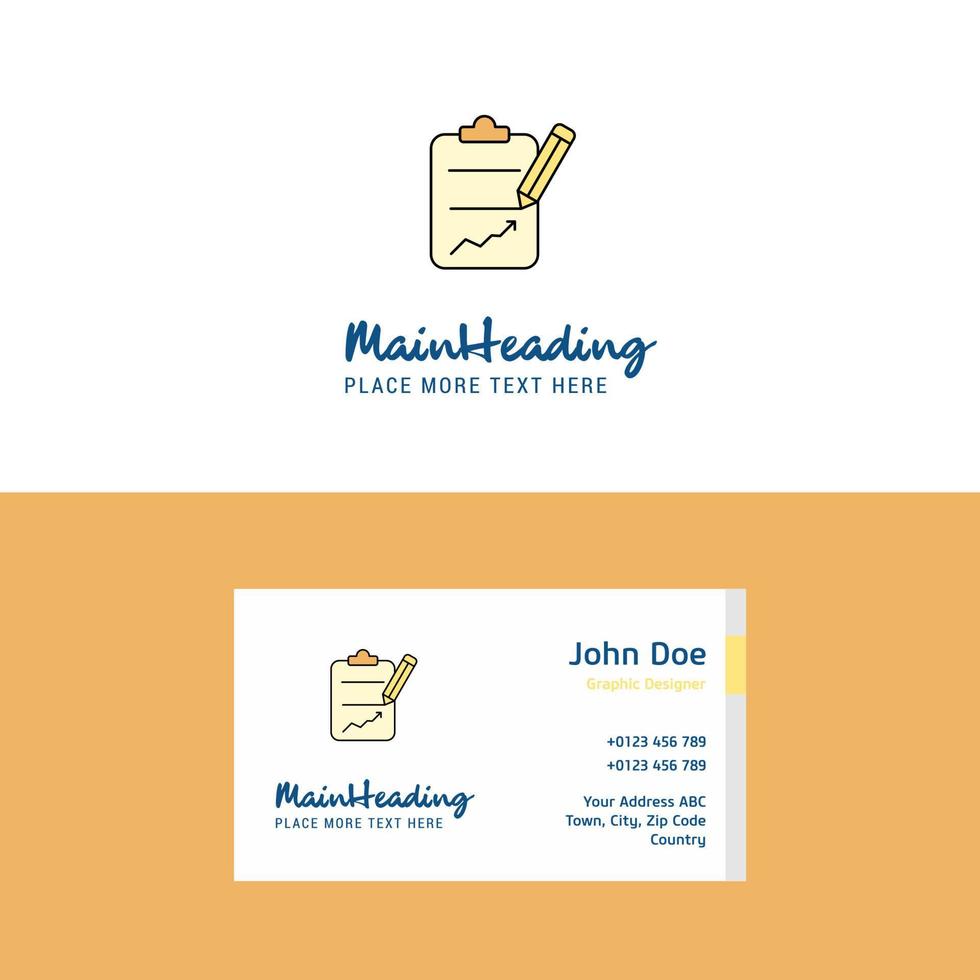 Flat clipboard Logo and Visiting Card Template Busienss Concept Logo Design vector