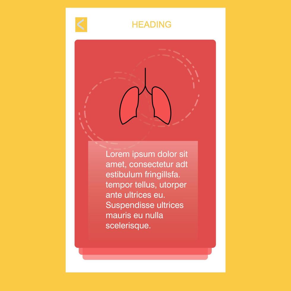 Lungs mobile vertical banner design design Vector