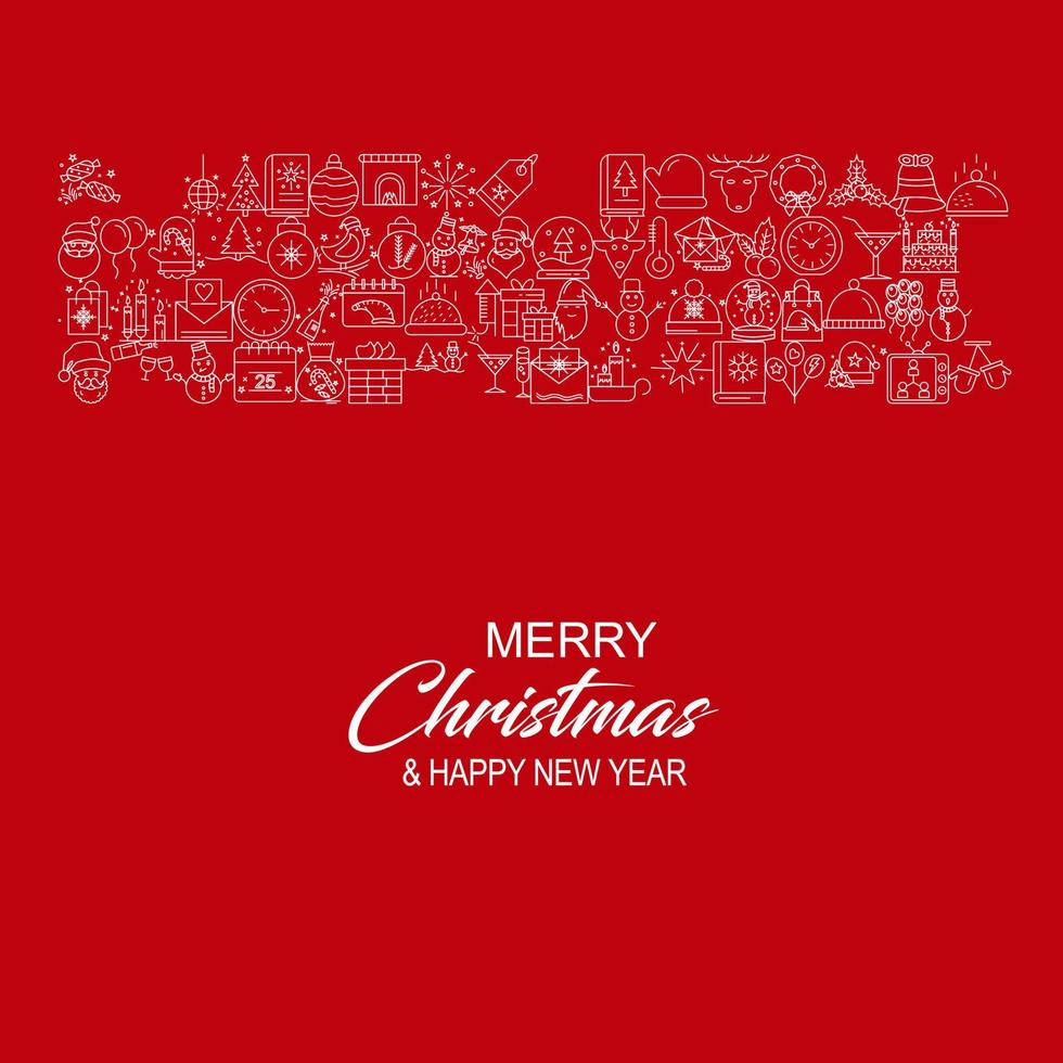 Merry Christmas Icon banner Template Creative background vector