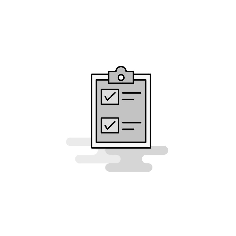 Check list Web Icon Flat Line Filled Gray Icon Vector