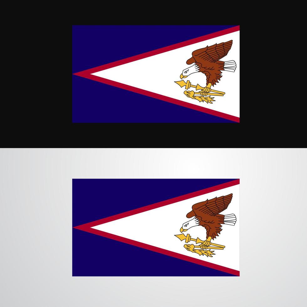 diseño de banner de bandera de samoa americana vector