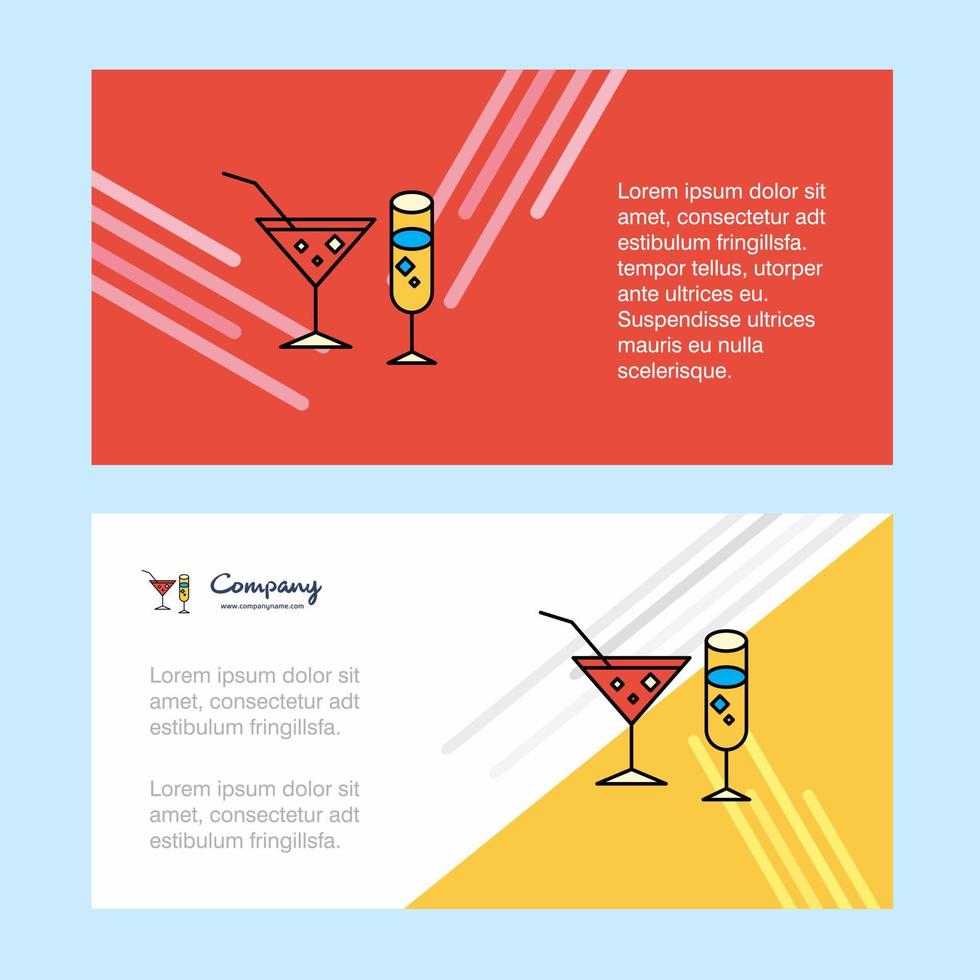 Drinks abstract corporate business banner template horizontal advertising business banner vector