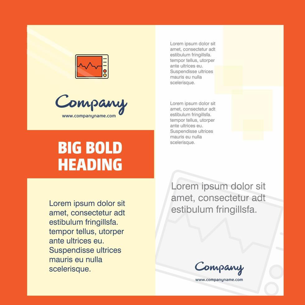 ECG Company Brochure Title Page Design Company profile annual report presentations leaflet Vector Background
