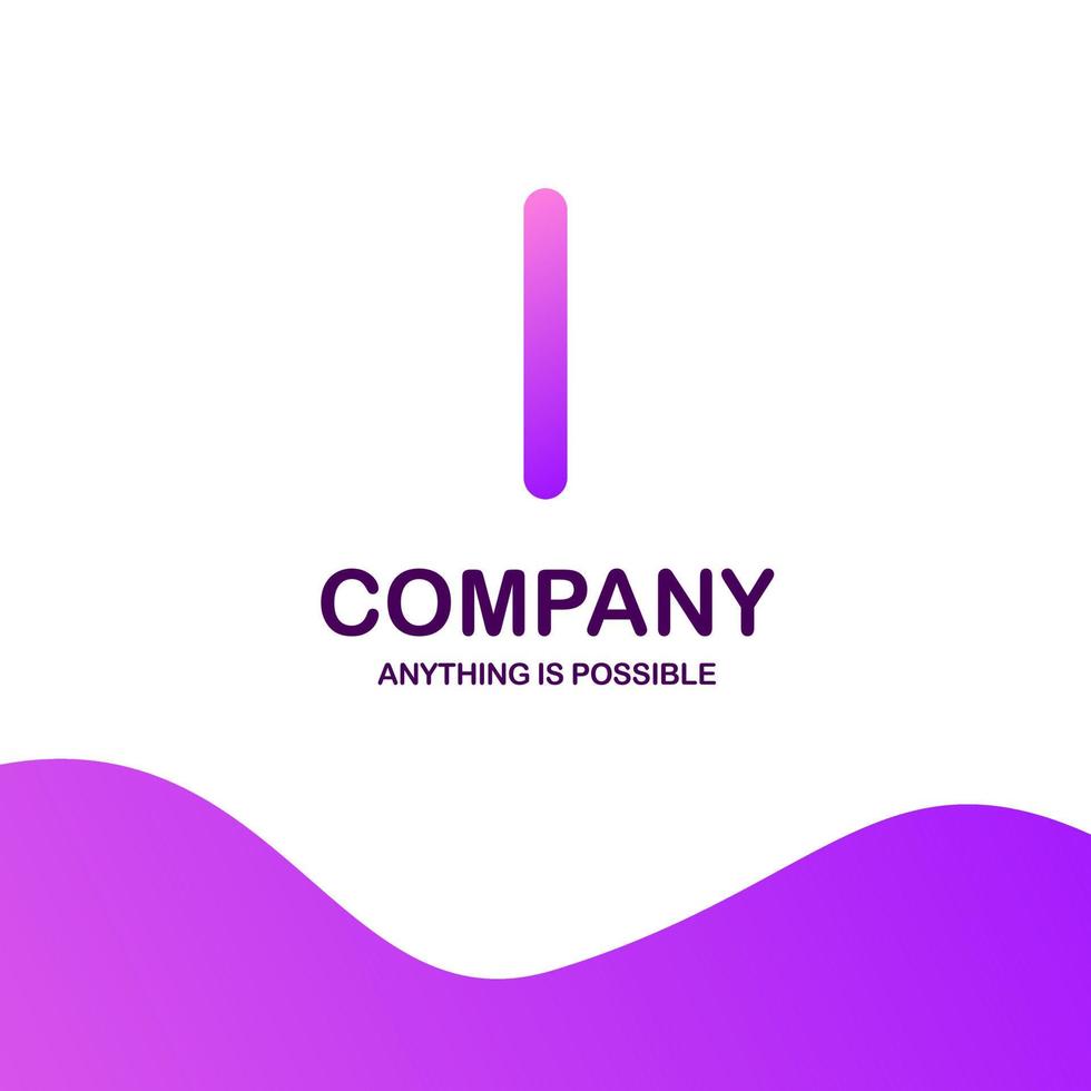 I company logo design with purple theme vector