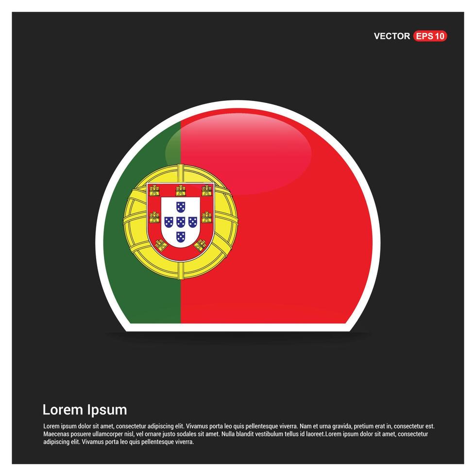 vector de diseño de bandera de portugal