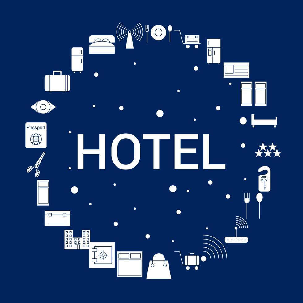 Creative Hotel icon Background vector