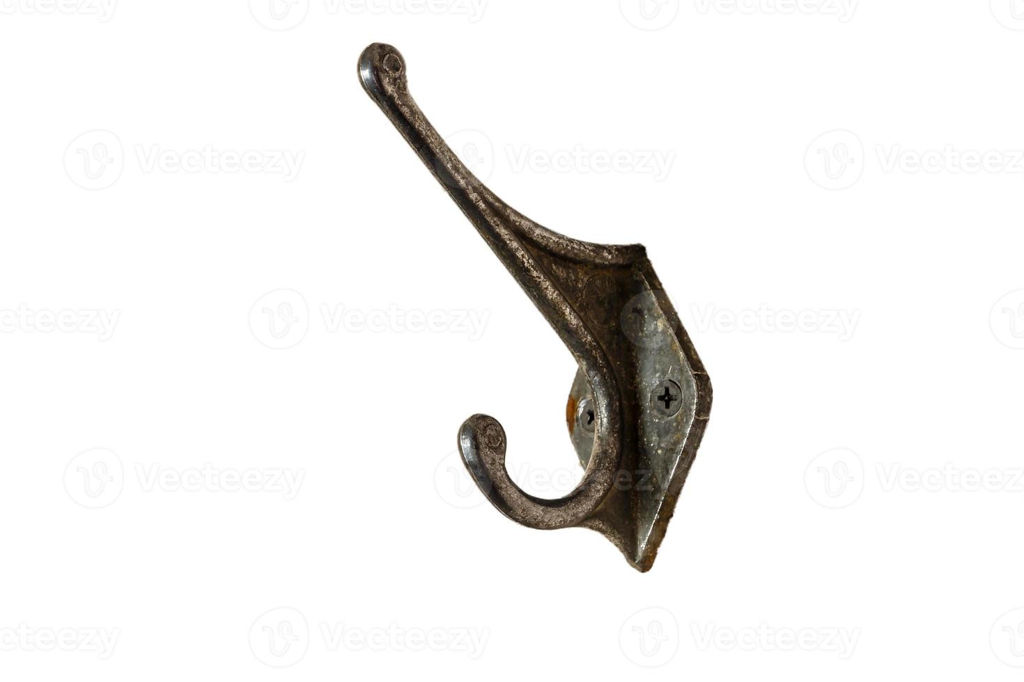 metal clothes hangers on a white background photo