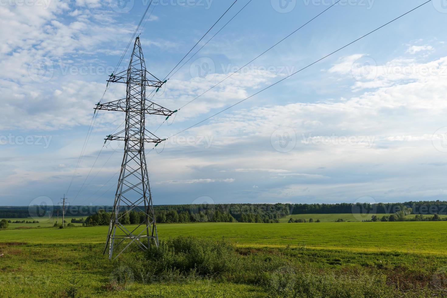 high-voltage power transmission line photo