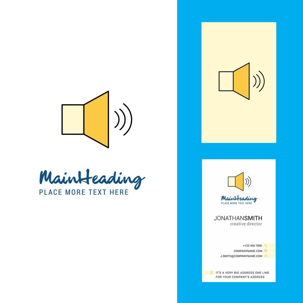 Volume Creative Logo and business card vertical Design Vector