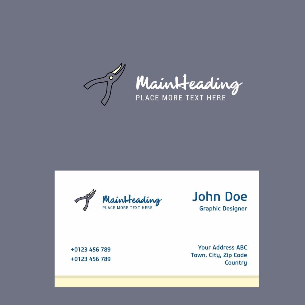 Cutter logo Design with business card template Elegant corporate identity Vector