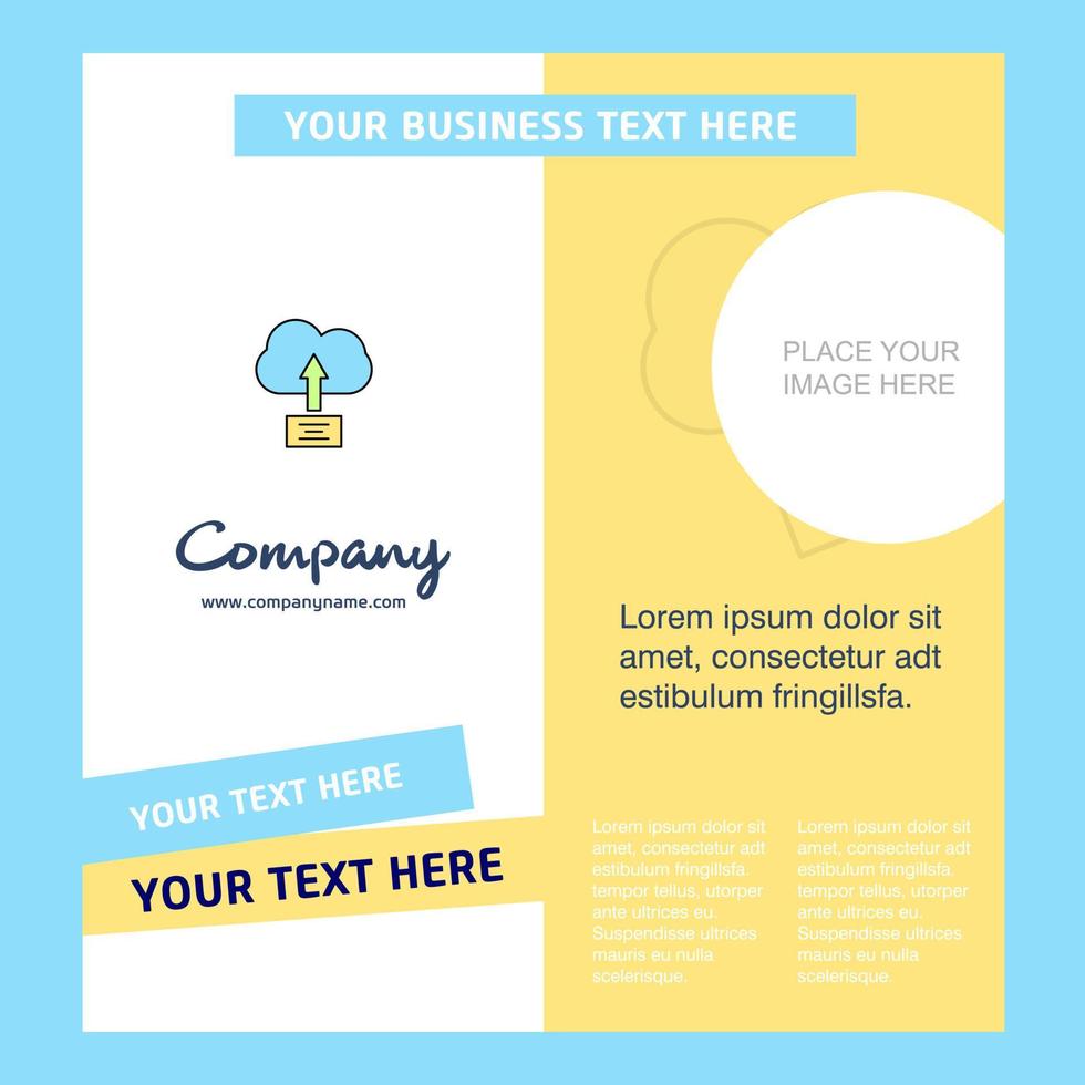 Uploading on cloud Company Brochure Template Vector Busienss Template
