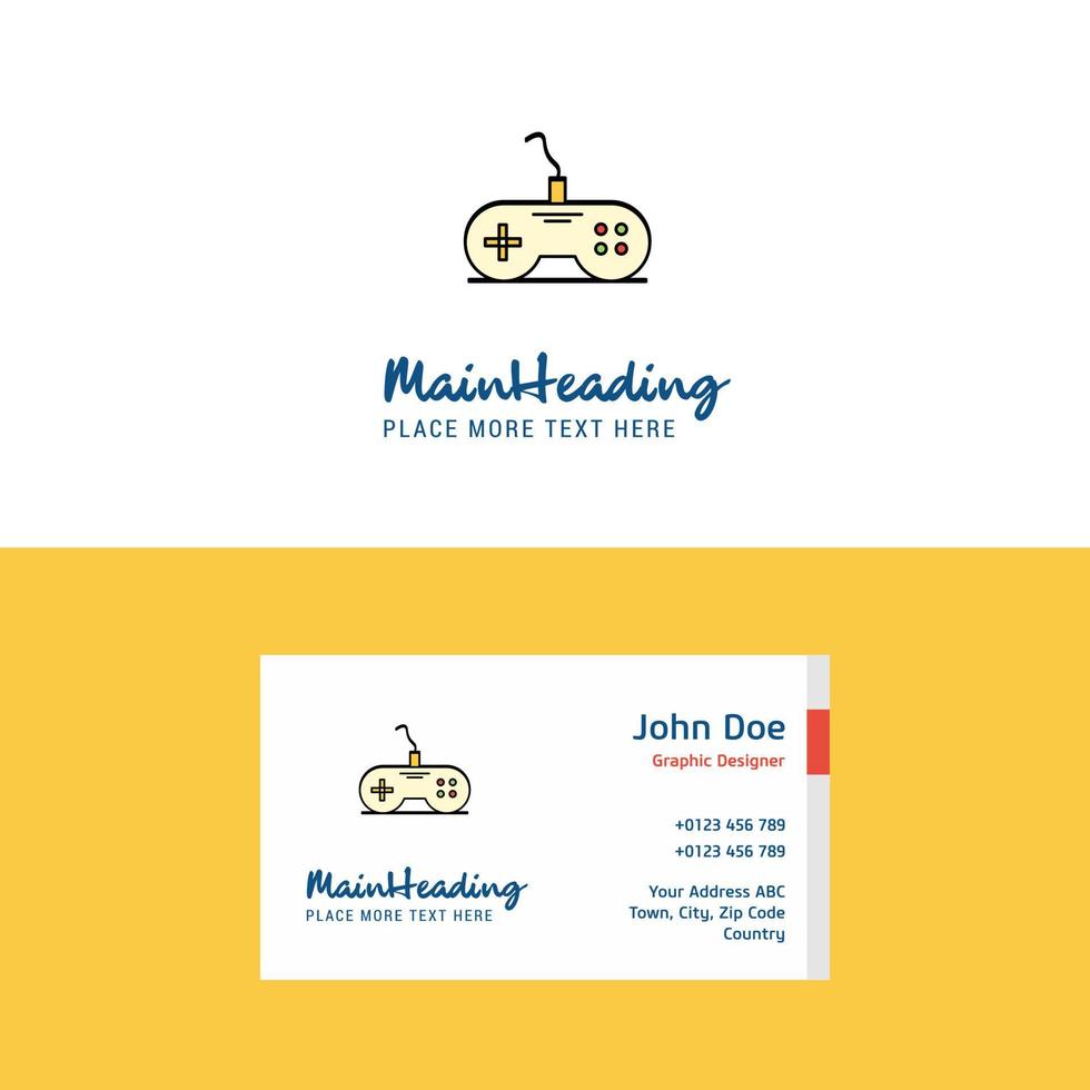 Flat Game controller Logo and Visiting Card Template Busienss Concept Logo Design vector