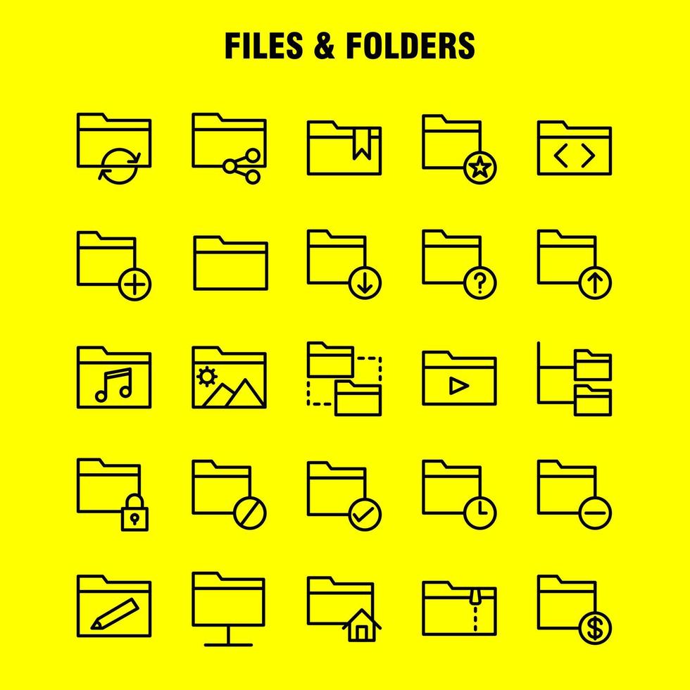 Files And Folders Line Icon Pack For Designers And Developers Icons Of Connect Folder Network Files Edit Folder Pencil Write Vector