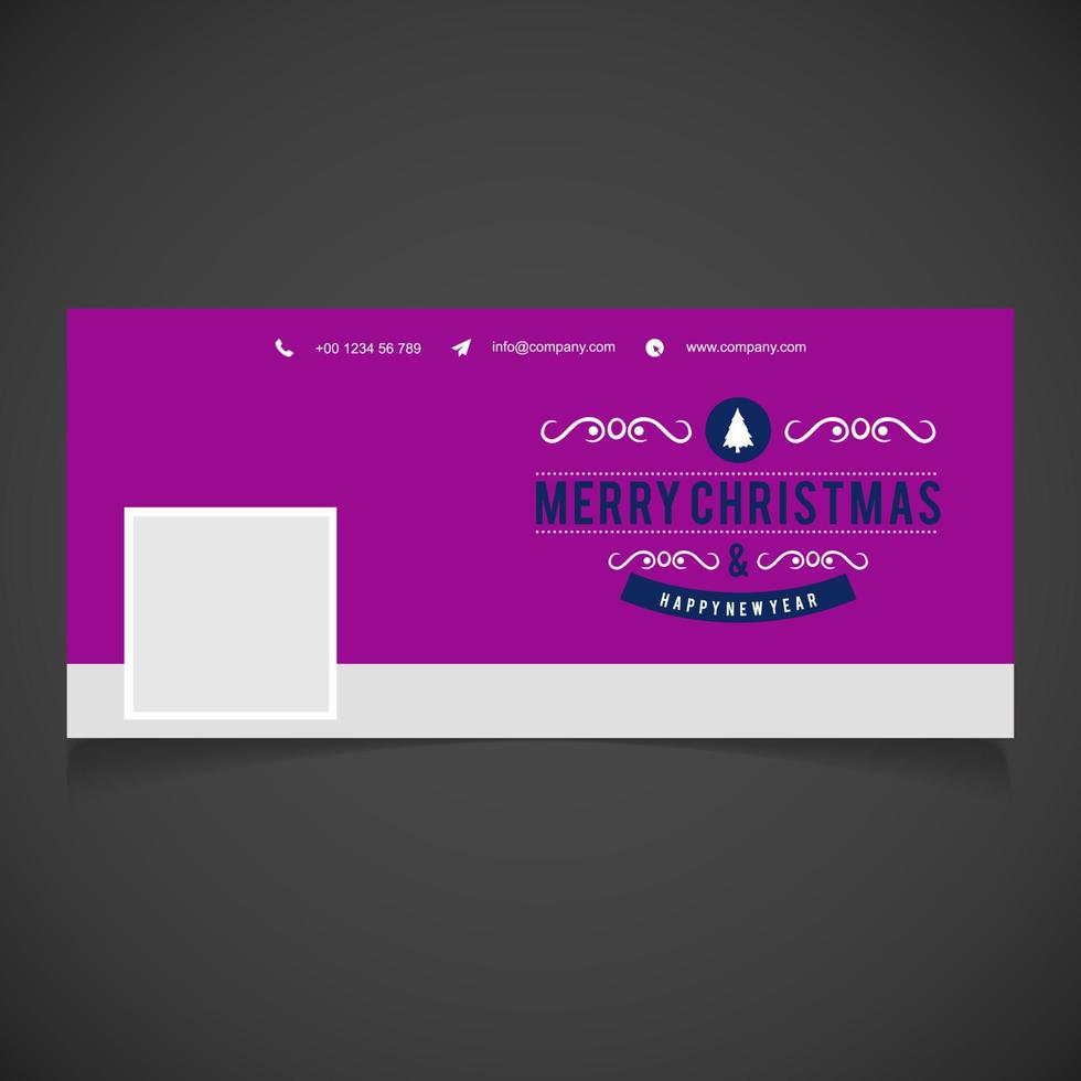 Christmas social media cover design vector