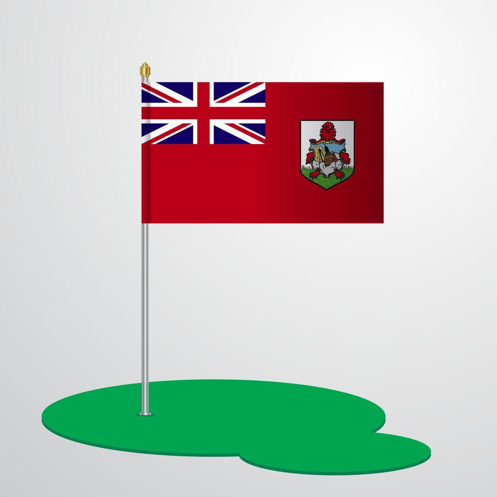 asta de la bandera de las bermudas vector