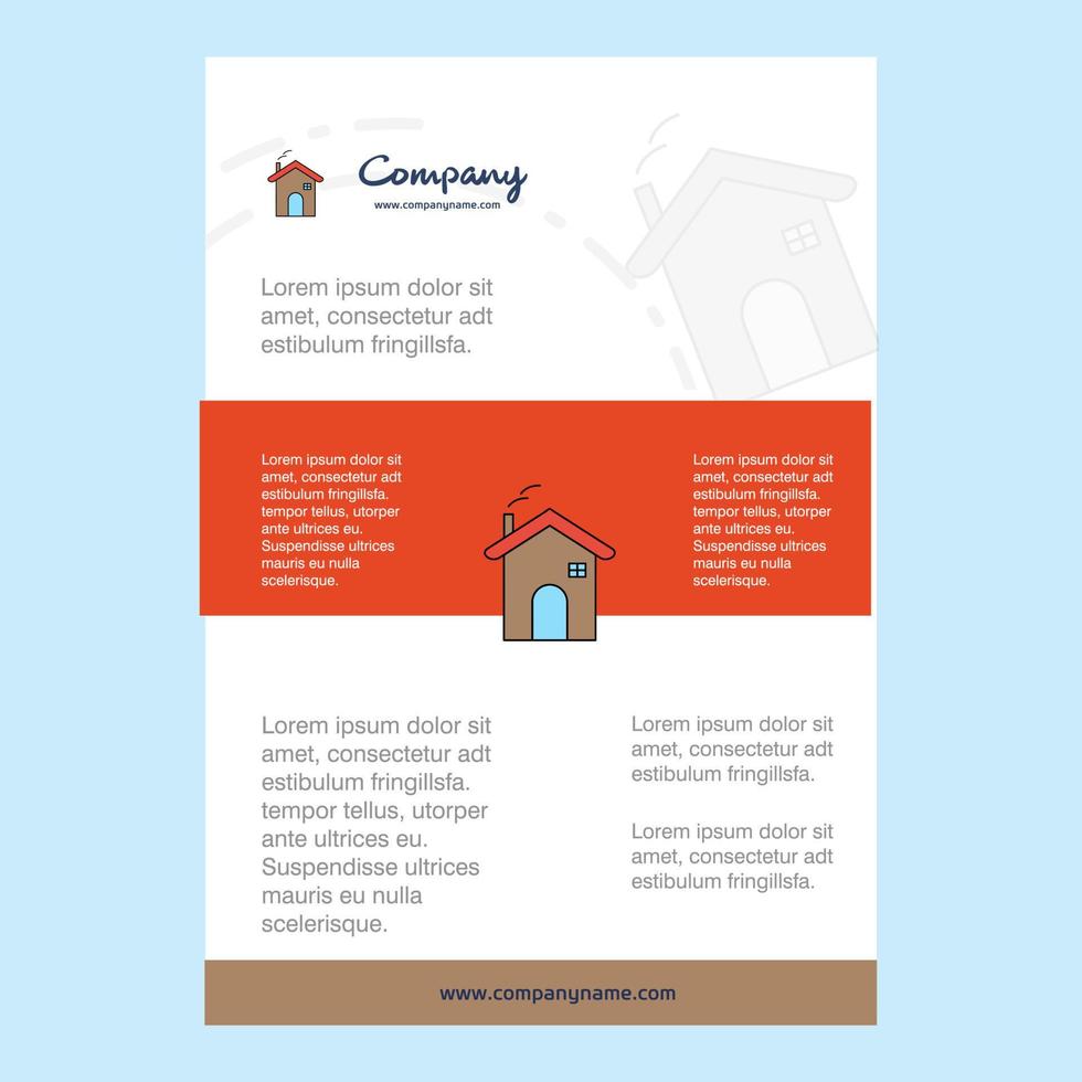 diseño de plantilla para el hogar empresa perfil informe anual presentaciones folleto folleto vector fondo