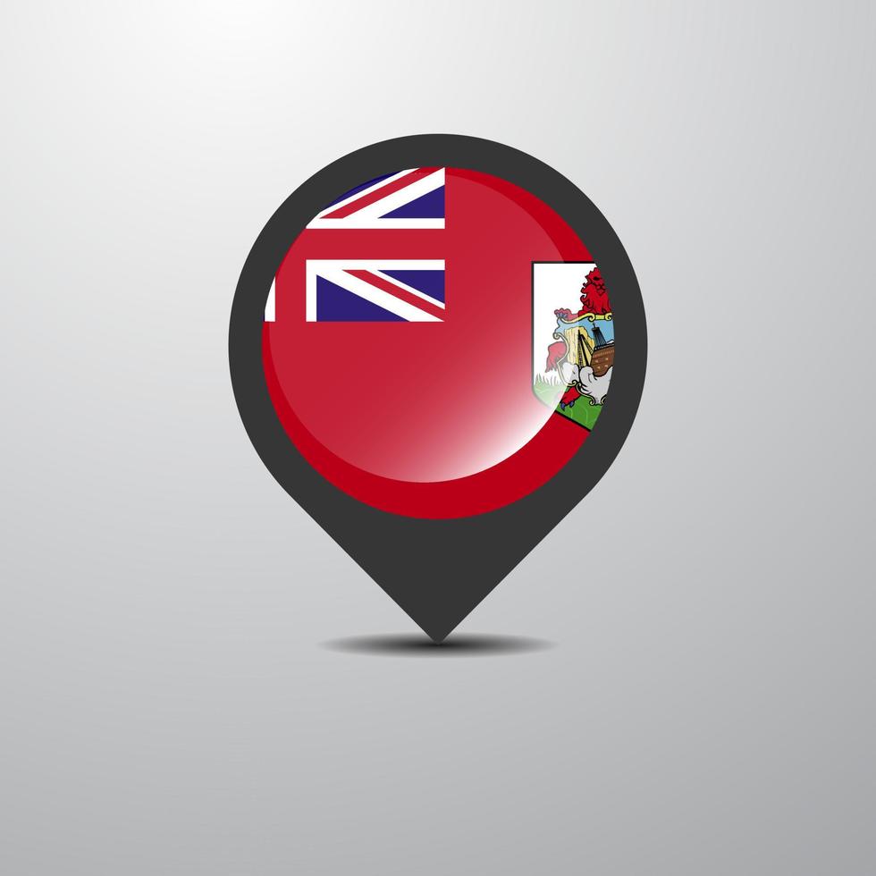 Bermuda Map Pin vector