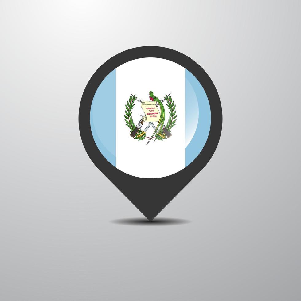 Guatemala Map Pin vector