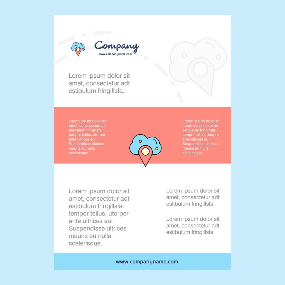 Template layout for Cloud navigation comany profile annual report presentations leaflet Brochure Vector Background