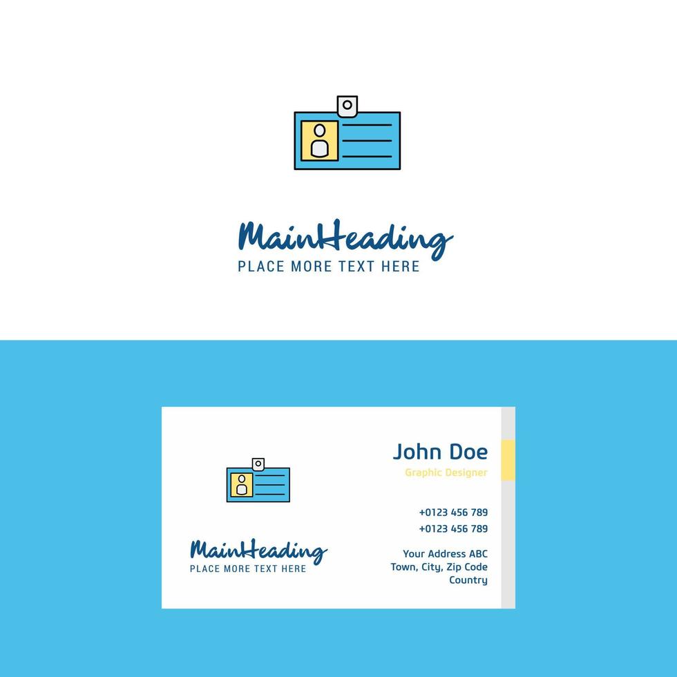 Flat Id card Logo and Visiting Card Template Busienss Concept Logo Design vector