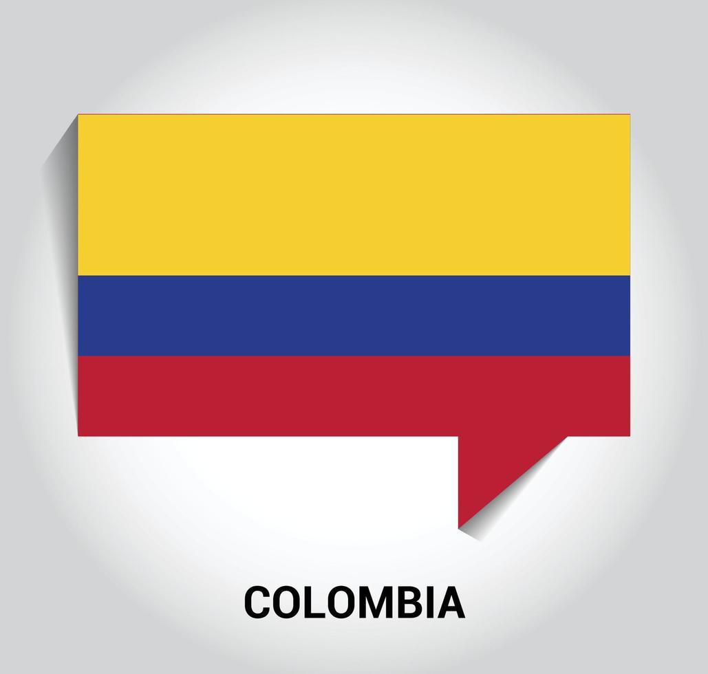 Colimbia flag design vector